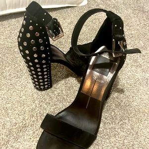 Dolce Vita black studded block heel